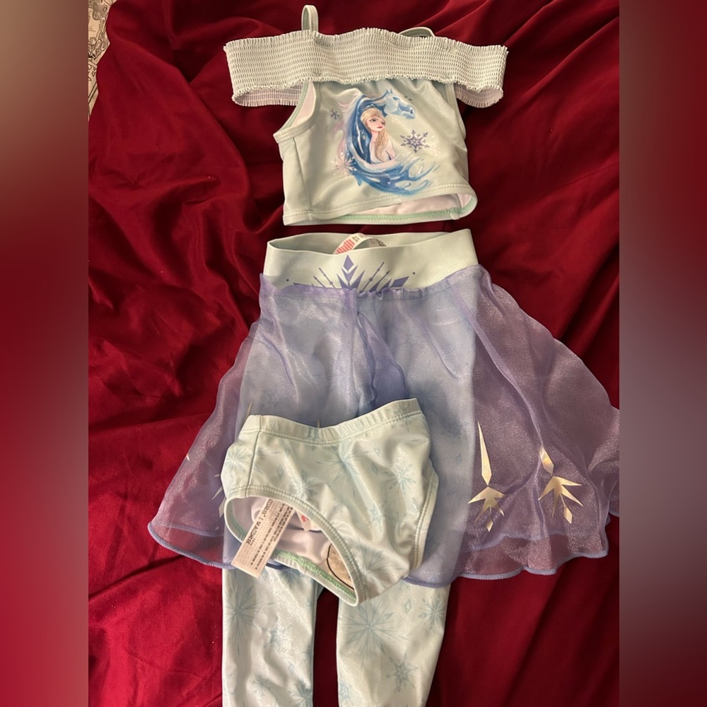 Disney Frozen Elsa girls swim suit. NWT size 2